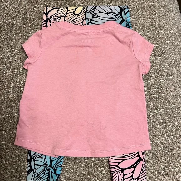 Puma Kids Pink Tee and Butterfly Leggings Set - Picture 4 of 7